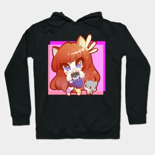 Gamer Girl Chibi Cat Catgirl Video Game Hoodie